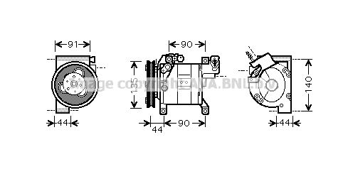 AVA QUALITY COOLING Компрессор, кондиционер DNK323